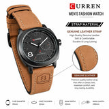 Product Name: Curren Men's Leather Strap Quartz Watch – Luxury Analog
