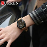 Product Name: Curren Men's Leather Strap Quartz Watch – Luxury Analog